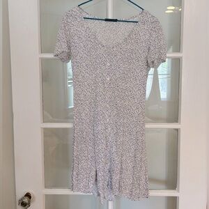 Brandy Melville Purple and White Floral Sundress